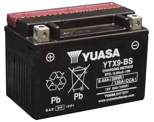 Yuasa YTX9-BS High Performance Powersports Battery 