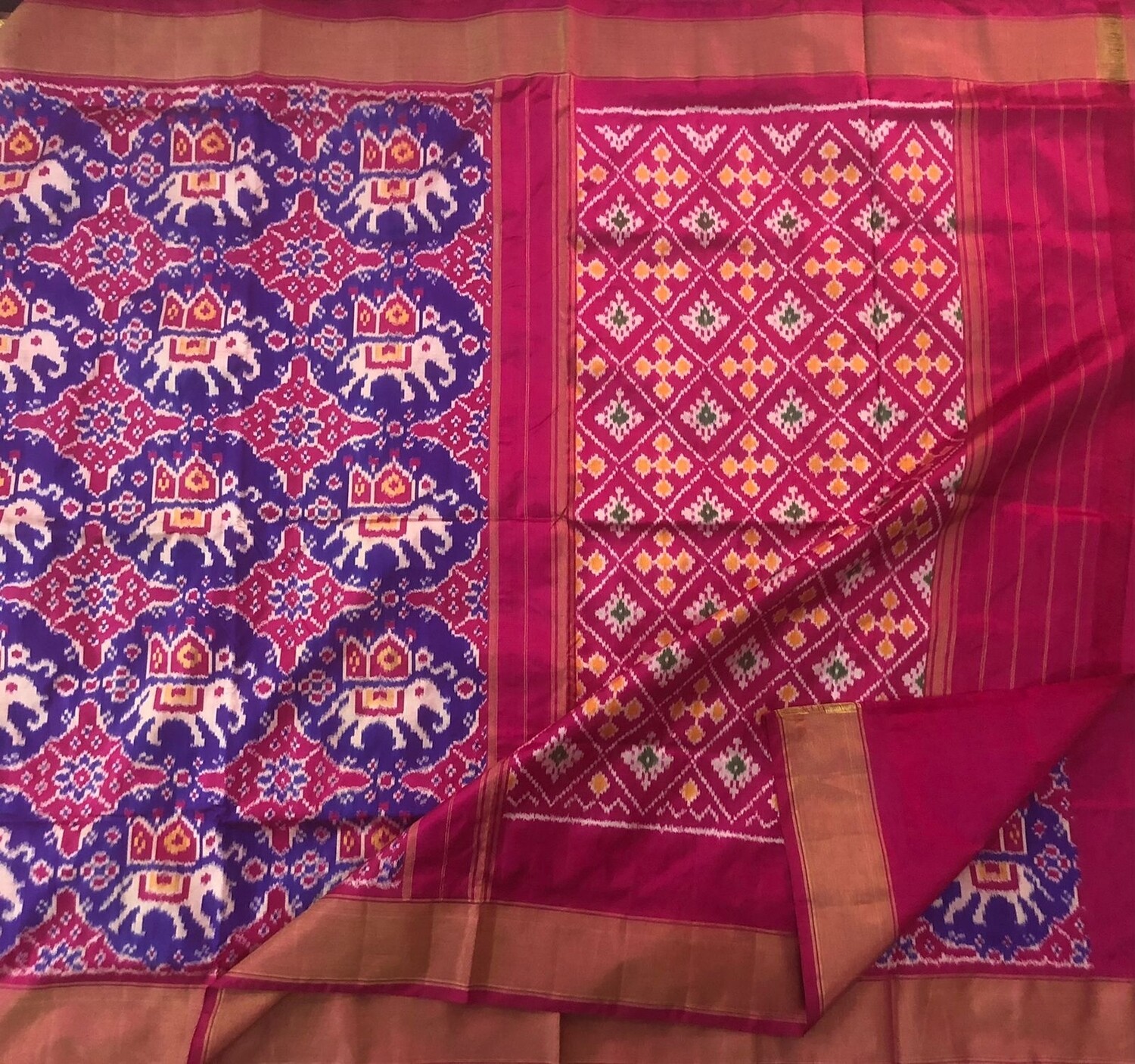 Single ikkat patola pure silk saree