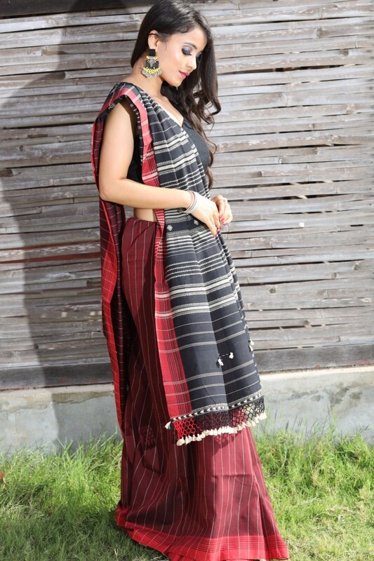 Soft cotton bhujodi saree