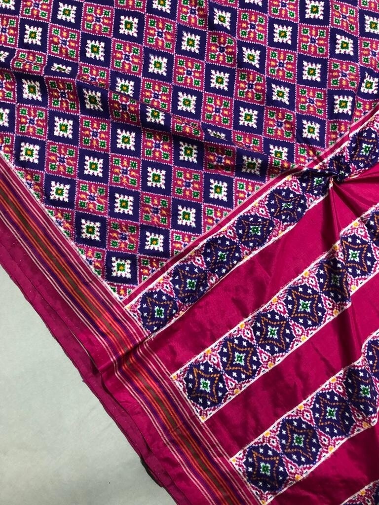 Double ikkat  Designer pure silk saree
