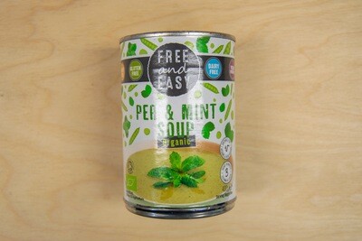 Free and Easy Organic Pea and Mint Soup