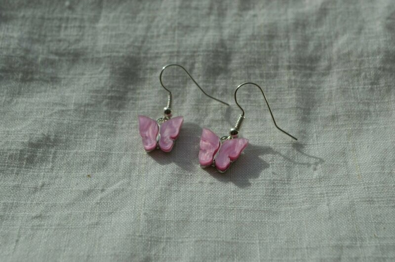 You give me butterflies Bright pink silver