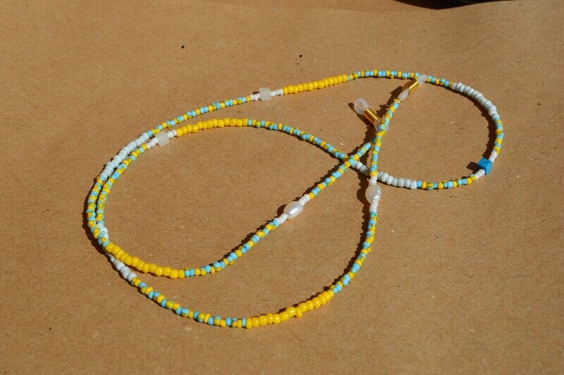 Zonnebril koordje blue yellow