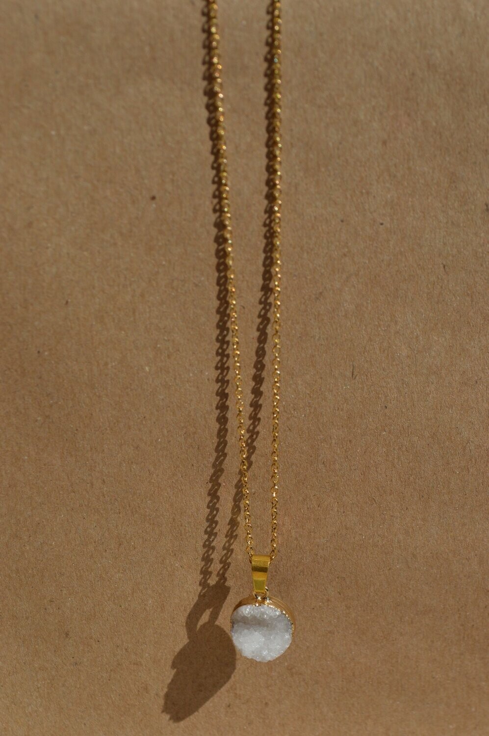 Druzy Agate in Gold