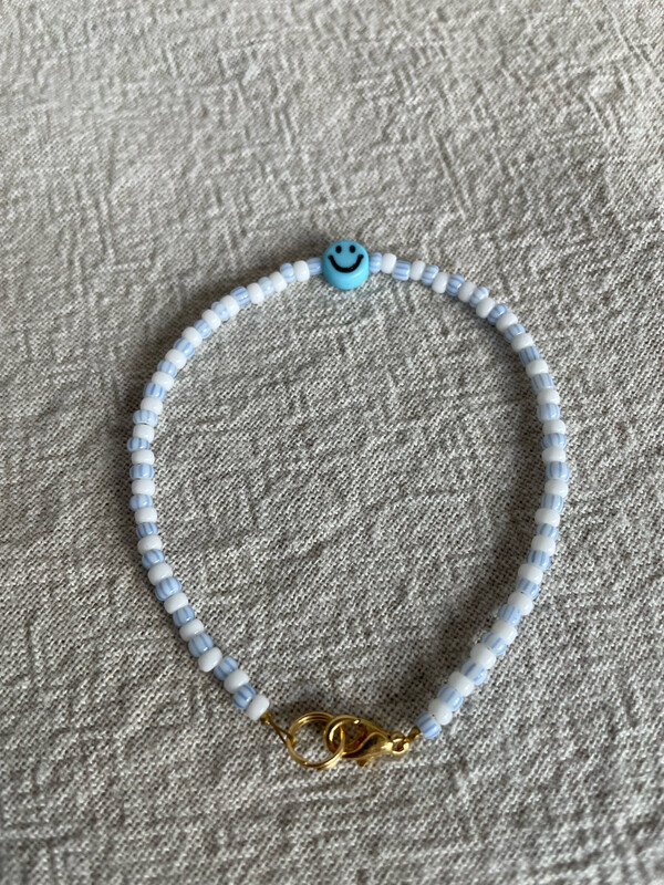 Blue Smiley Bracelet