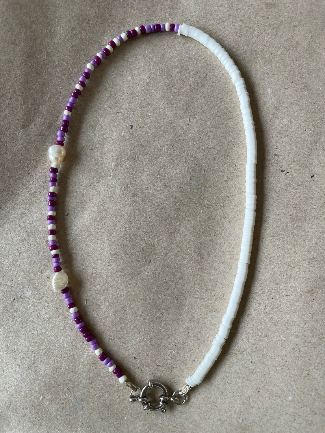 Purple Captain Necklace In Silver