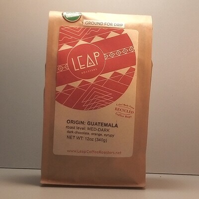 Leap Coffee (Certified Organic) - Guatemala (Medium-Dark) - 12 oz. bag
