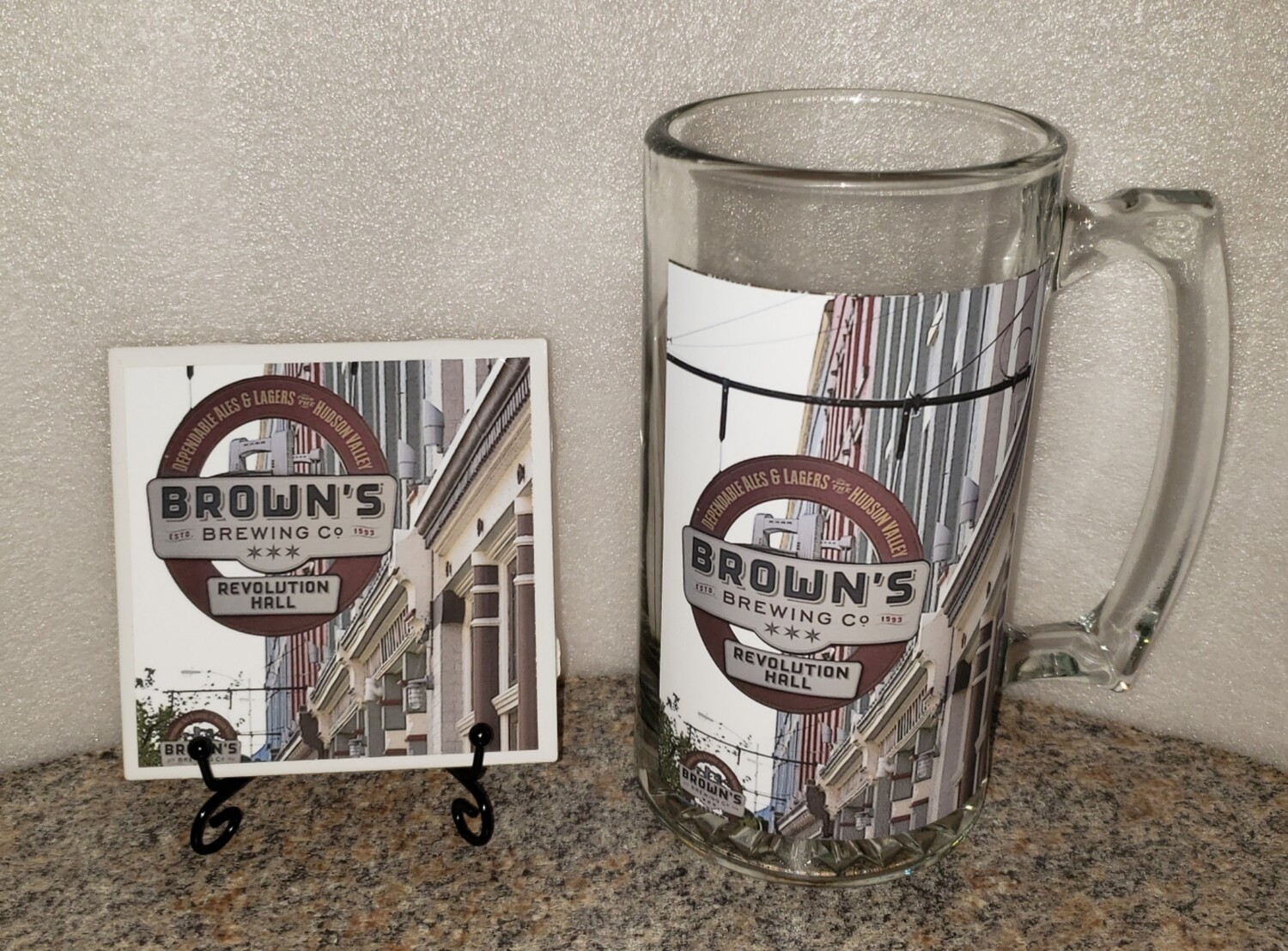 Browns beer mug and coaster
