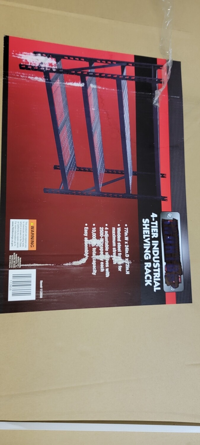 4 TIER SHELVING 10000 LB CAPACITY