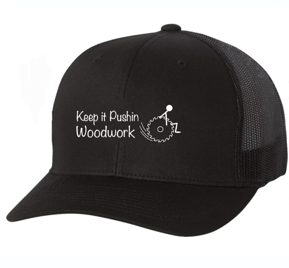 trucker snap back with embroidered logo