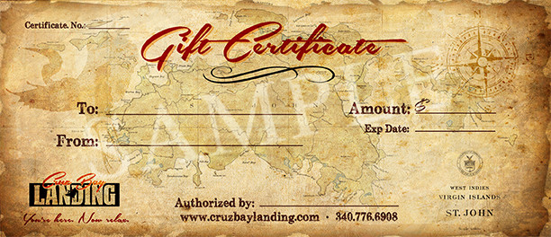 Cruz Bay Landing Gift Certificate