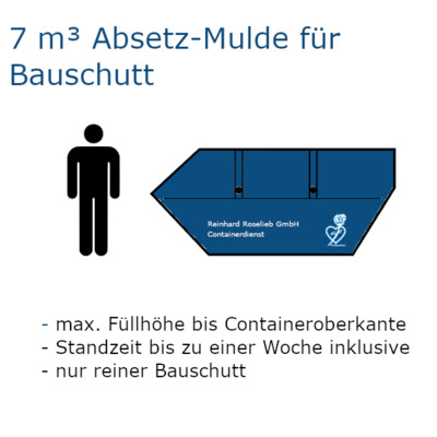 7 m³ Absetz-Mulde für Bauschutt