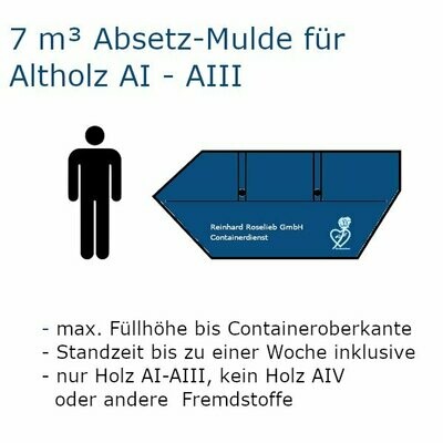 7 m³ Absetz-Mulde für Altholz AI - AIII