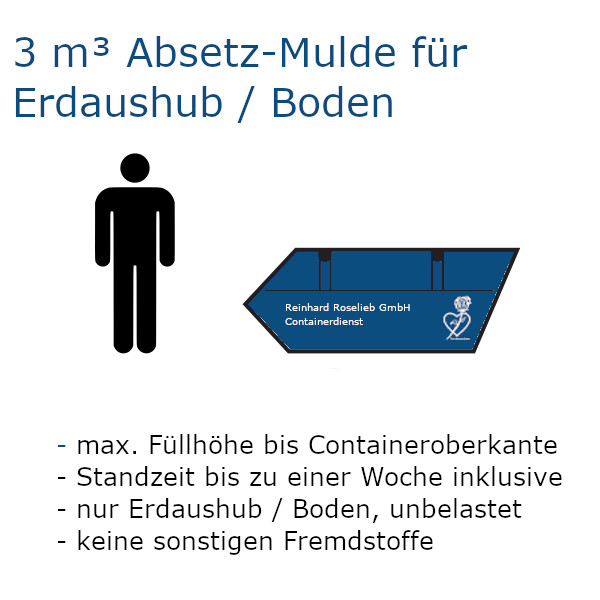 3 m³ Absetz-Mulde für Erdaushub / Boden 3 m³ Absetz-Mulde für Erdaushub / Boden