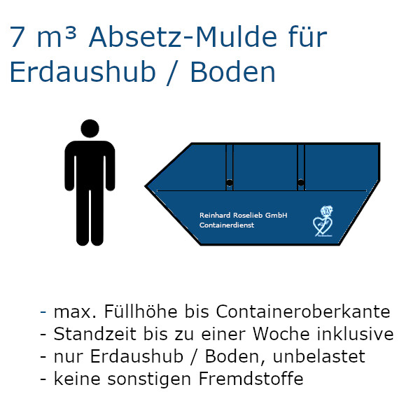 7 m³ Absetz-Mulde für Erdaushub / Boden 7 m³ Absetz-Mulde für Erdaushub / Boden