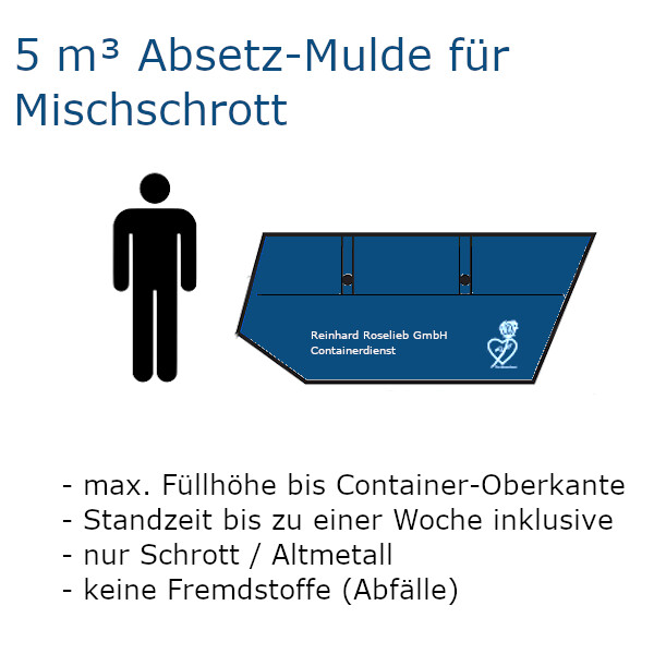 5 m³ Absetz-Mulde für Schrott