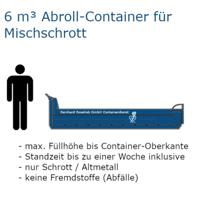 6 m³ Abroll-Container für Schrott