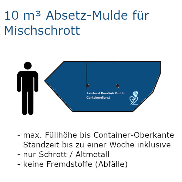 10 m³ Absetz-Mulde für Schrott