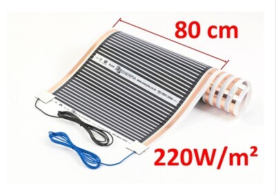 Heating Film ENERPIA DAEWOO (South Korea) - Film Width 80cm, 220W/m², 230V, with Connected Cables (The Length of Each Piece of Cable is 3 m, Cable 1.5sq.mm) Heating Film ENERPIA DAEWOO (South Korea) - Film Width 80cm, 220W/m², 230V, with Connected Cables (The Length of Each Piece of Cable is 3 m, Cable 1.5sq.mm)