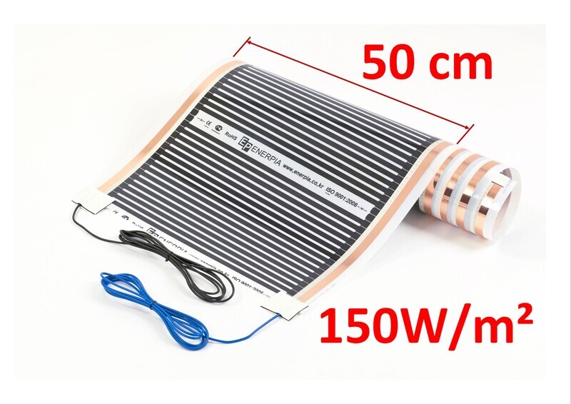 Heating Film ENERPIA DAEWOO (South Korea) - Film Width 50cm, 150W/m², 230V, with Connected Cables (The Length of Each Piece of Cable is 3 m, Cable 1.5sq.mm) Heating Film ENERPIA DAEWOO (South Korea) - Film Width 50cm, 150W/m², 230V, with Connected Cables (The Length of Each Piece of Cable is 3 m, Cable 1.5sq.mm)