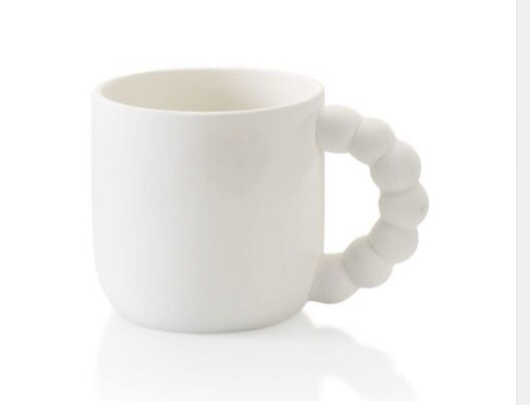Becher mit Perlenhenkel (Farbbedarf ca. 30 ml)
