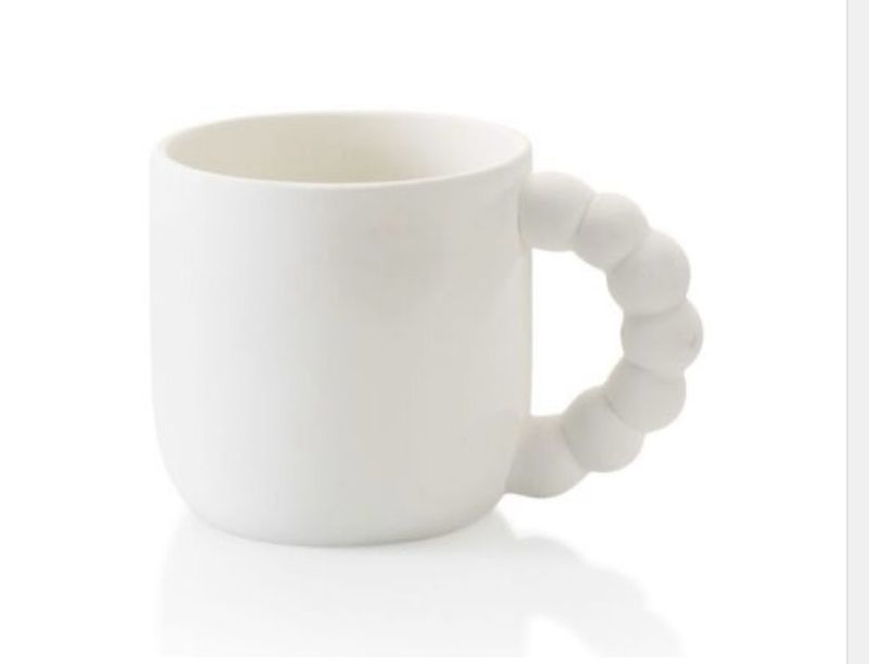 Becher mit Perlenhenkel (Farbbedarf ca. 30 ml)