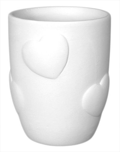 Herz Relief Becher (Farbbedarf ca 20 ml)