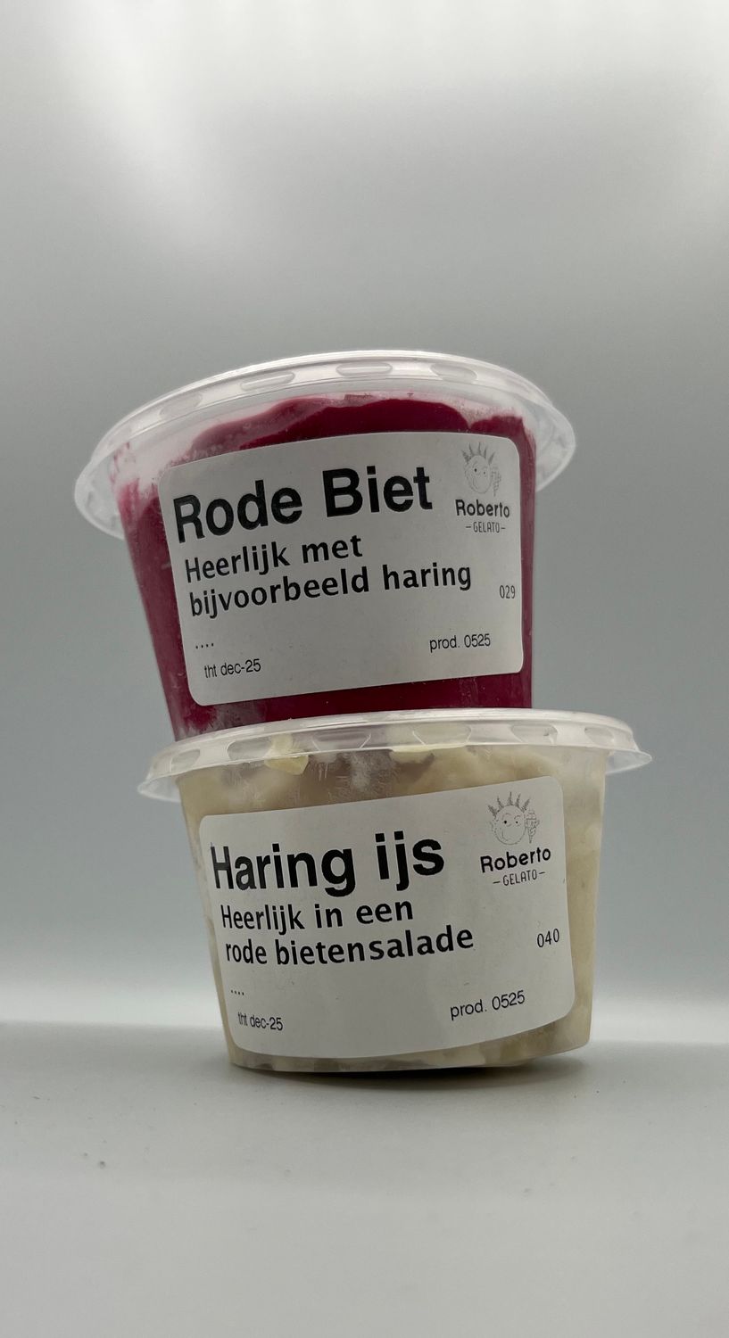 Haring, Rode Bieten of oijfolie- ijs