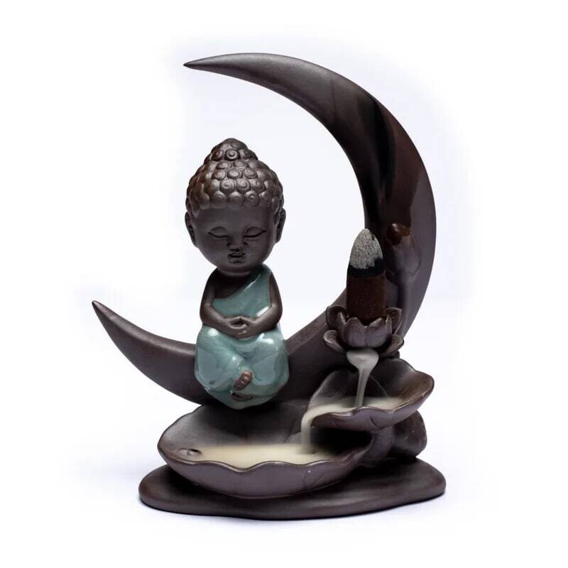 BRUCIA INCENSO PICCOLO BUDDHA SU LUNA