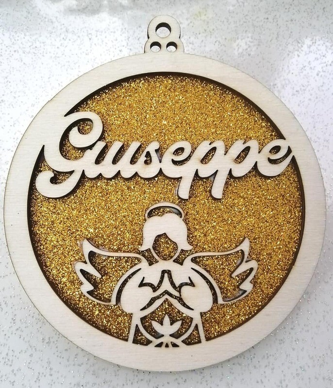 DECORAZIONE ANGELO CON NOME