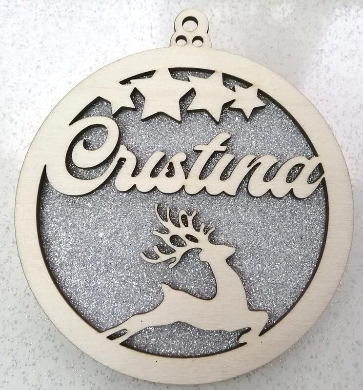 DECORAZIONE RENNA CON NOME