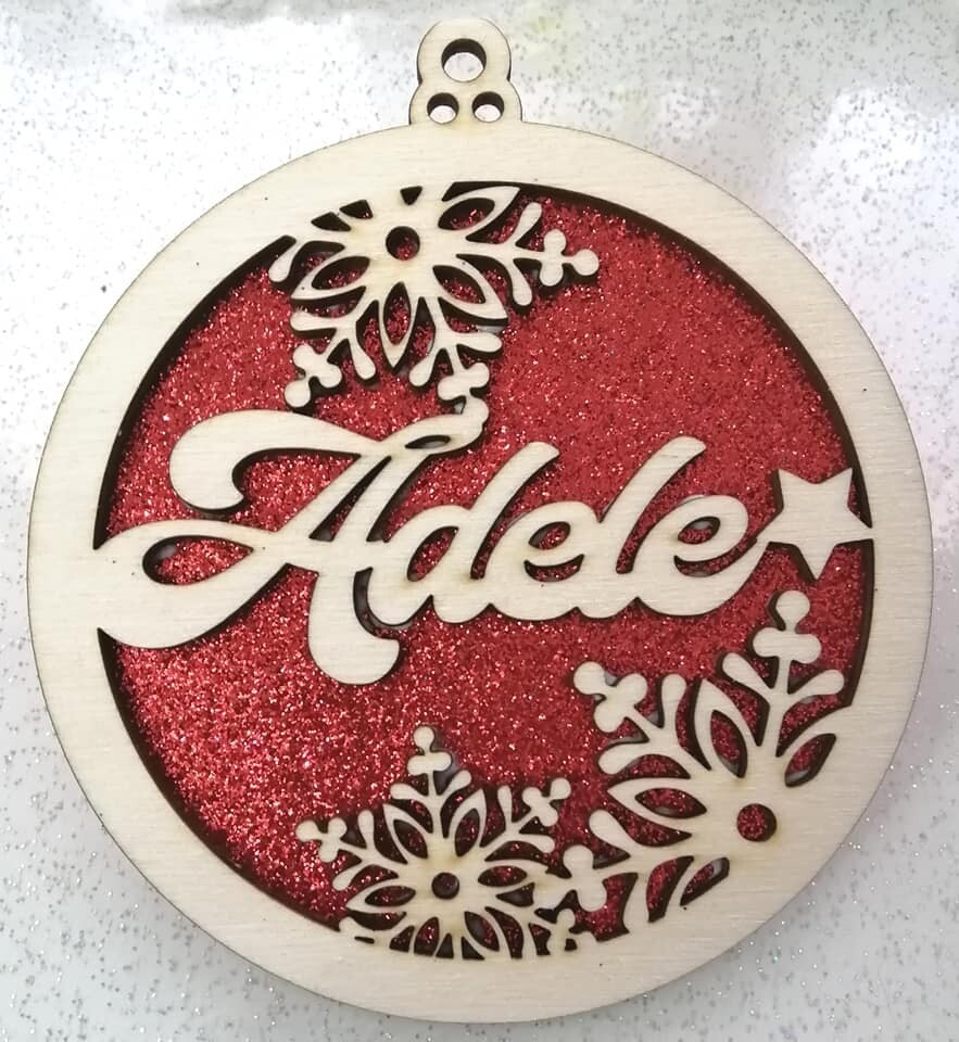 DECORAZIONE FIOCCHI DI NEVE CON NOME