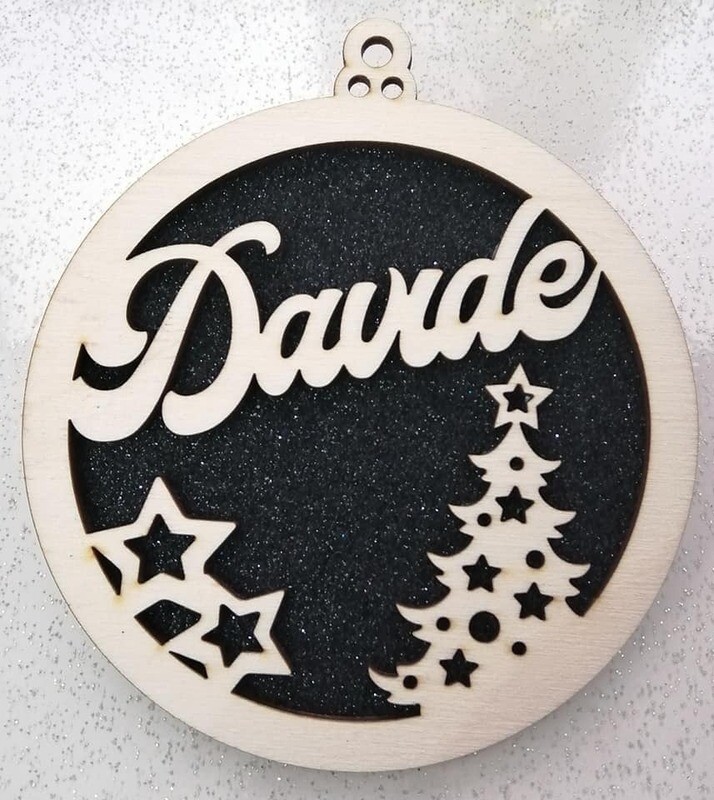 DECORAZIONE ALBERO CON NOME