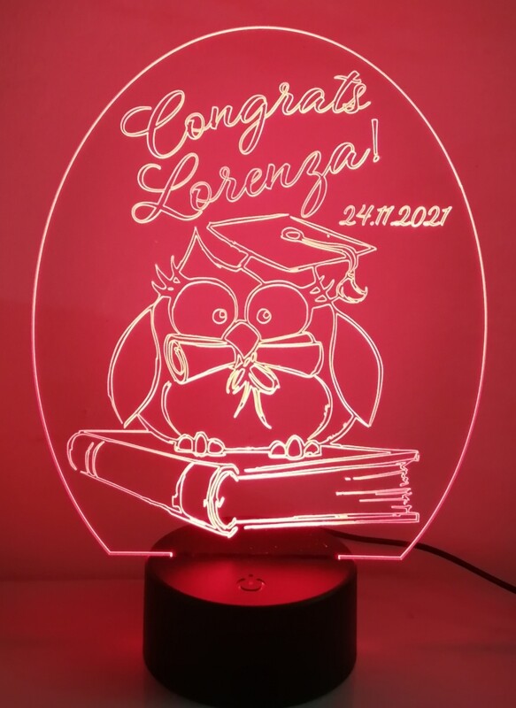 Lampada GUFETTO LAUREATO con nome