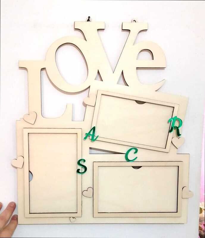 PORTAFOTO LOVE a 3 posti