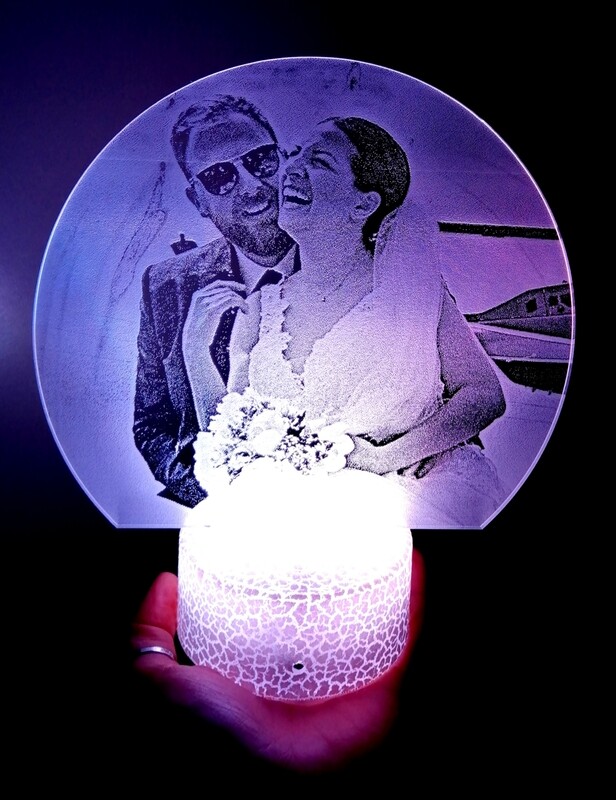 Lampada in Acrilico con foto personalizzata
