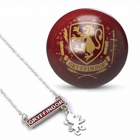 PALLA DI NATALE ROSSA CON COLLANA GRIFONDORO