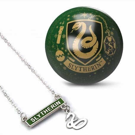 PALLA DI NATALE VERDE CON COLLANA SERPEVERDE