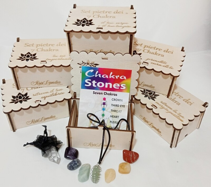SET PIETRE CHAKRA CON COFANETTO