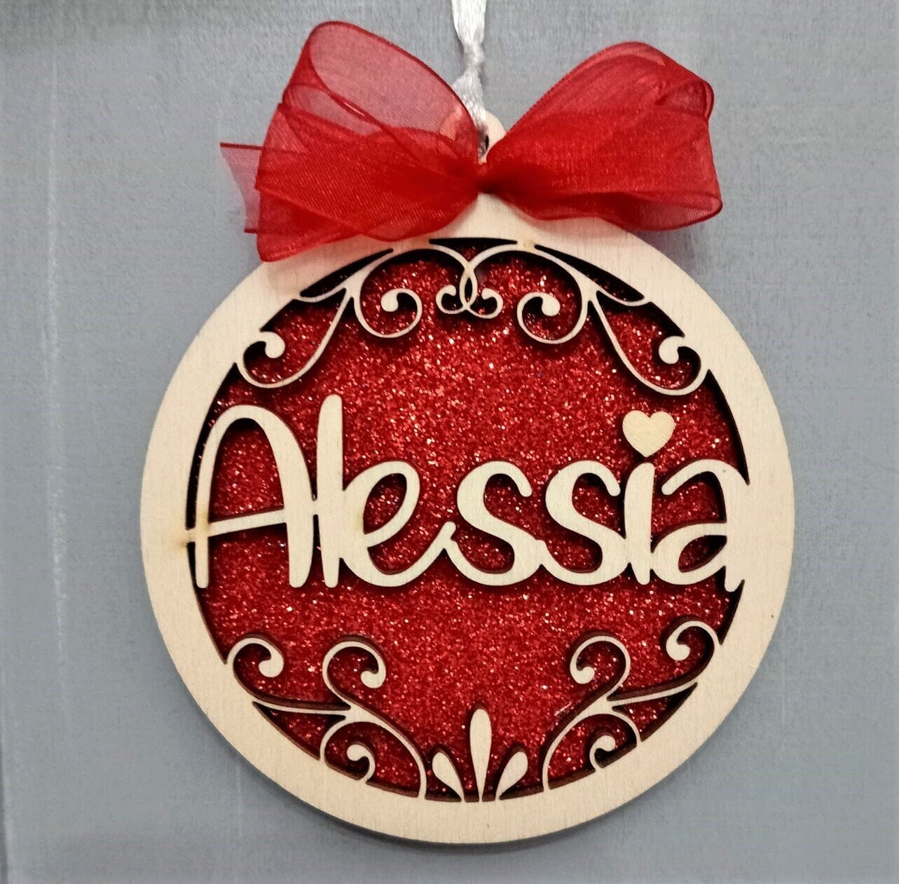 DECORAZIONE ALBERO PALLINA RICCIOLINA