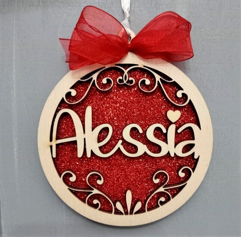 DECORAZIONE ALBERO PALLINA RICCIOLINA