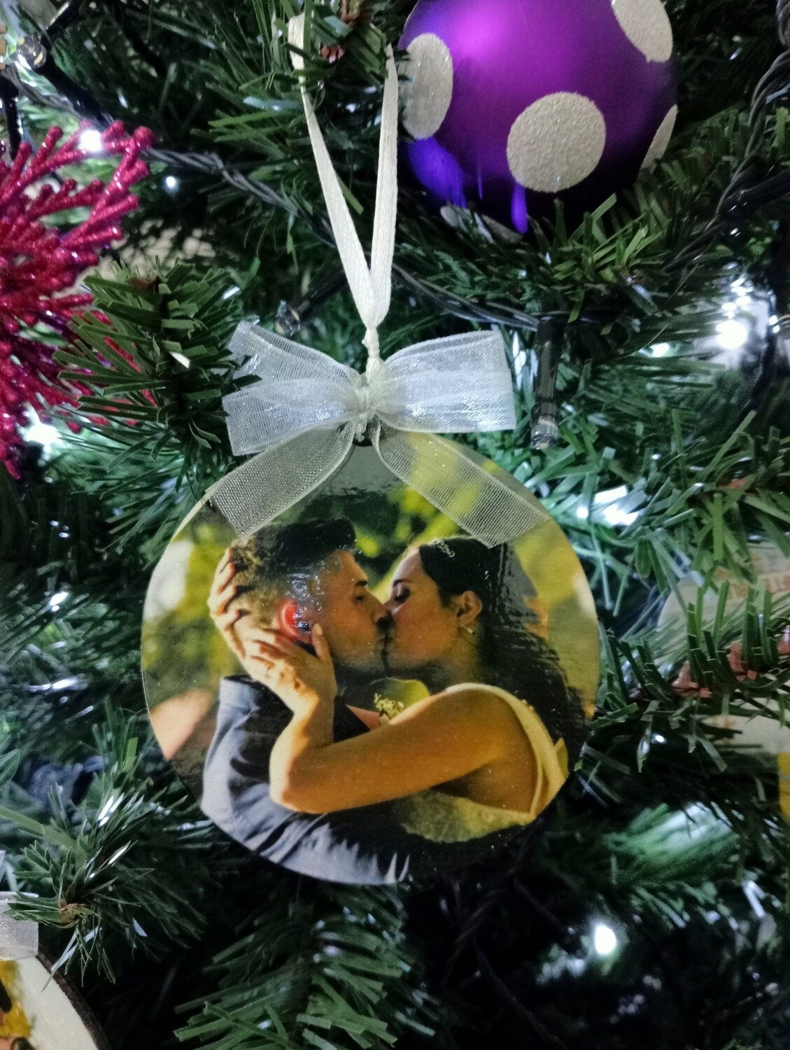 DECORAZIONE ALBERO CON FOTO