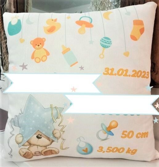 CUSCINO NASCITA AZZURRO
