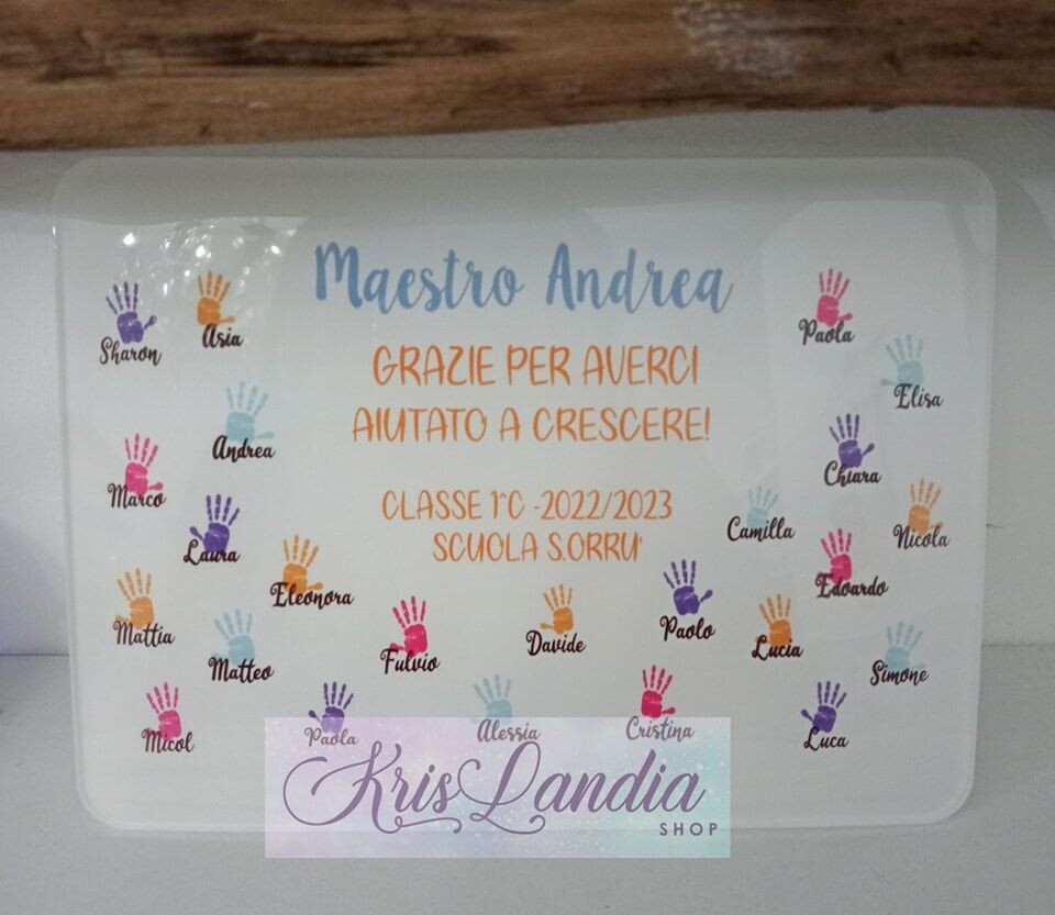 TARGA IMPRONTA MANI