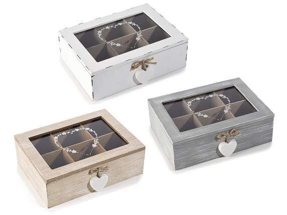 SCATOLINE PORTA THE 6 POSTI, COLORE: GRIGIO