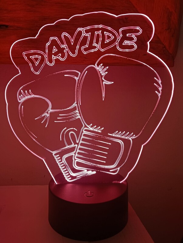 Lampada PUGILATO con nome