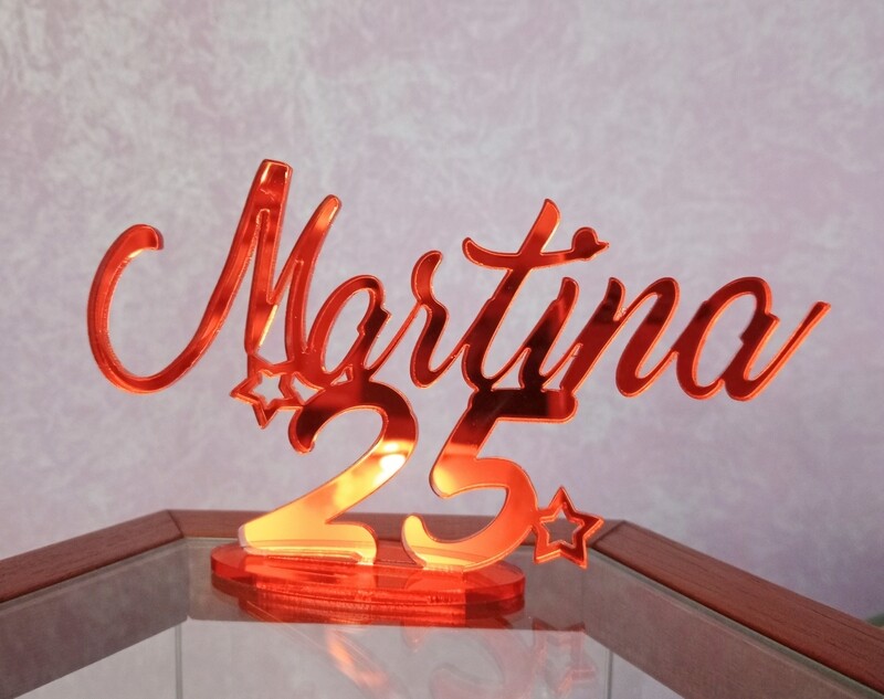 CAKE TOPPER NOME E NUMERO