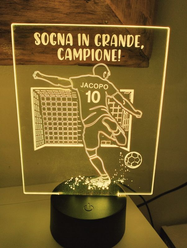 Lampada CALCIO con nome