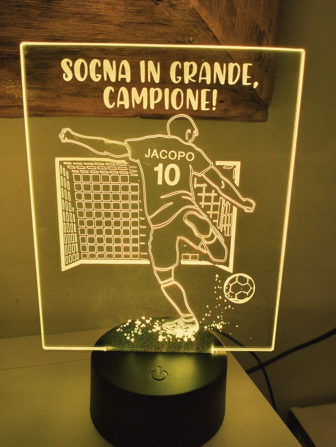 Lampada CALCIO con nome