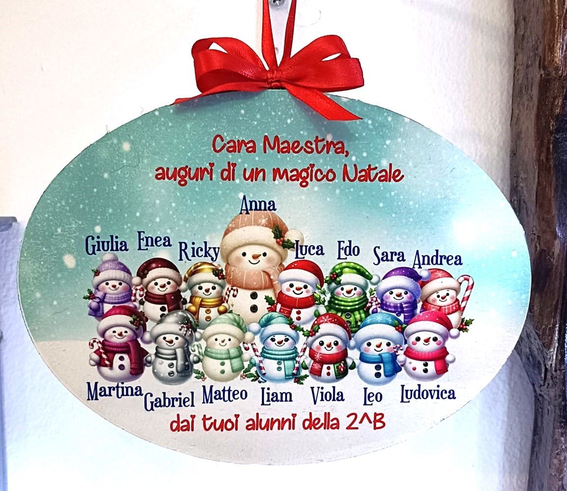 TARGHETTA BUON NATALE PER INSEGNANTI